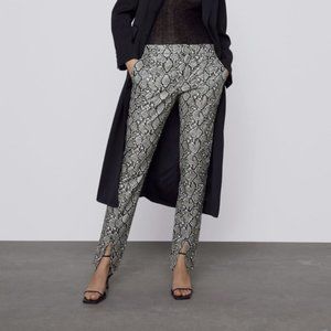 ZARA XS Snake Print Pants